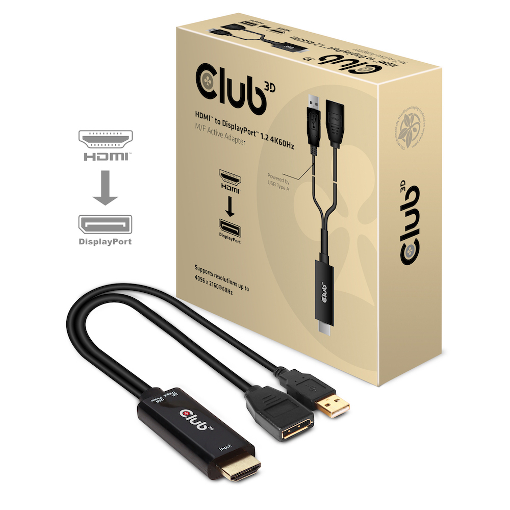 EU Product - Adapter Hdmi> DisplayPort 1.2** 4K60Hz - Adapter - Digital/Display/Video thumbnail