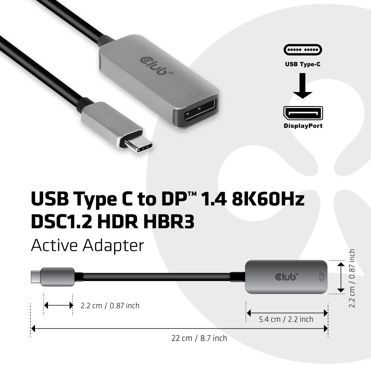 EU Product - Adapter USB Type C DisplayPort 1.4 - Adapter - Digital thumbnail