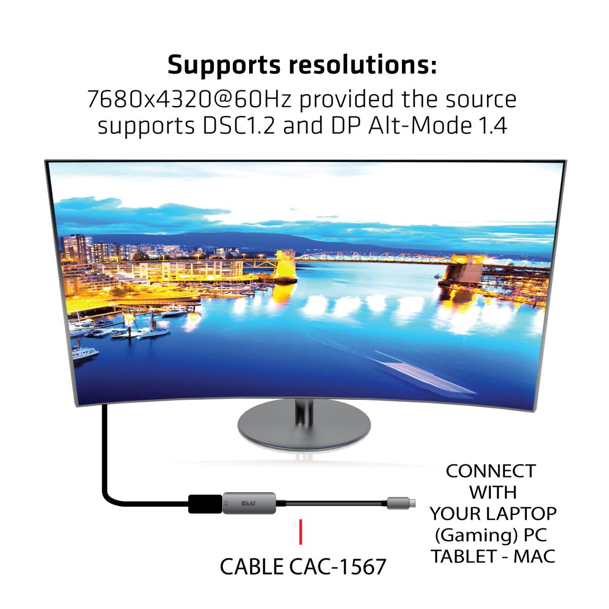 EU Product - Adapter USB Type C DisplayPort 1.4 - Adapter - Digital thumbnail