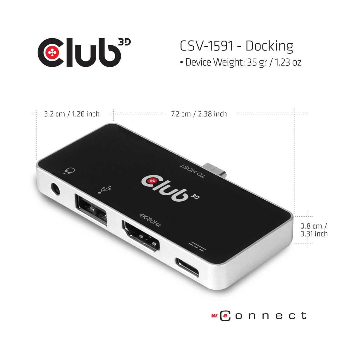 EU Product - Usb Typ C 4-in-1 Hub auf Hdmi 4K60Hz Pd A Audio - Cable - Audio/Multimedia thumbnail