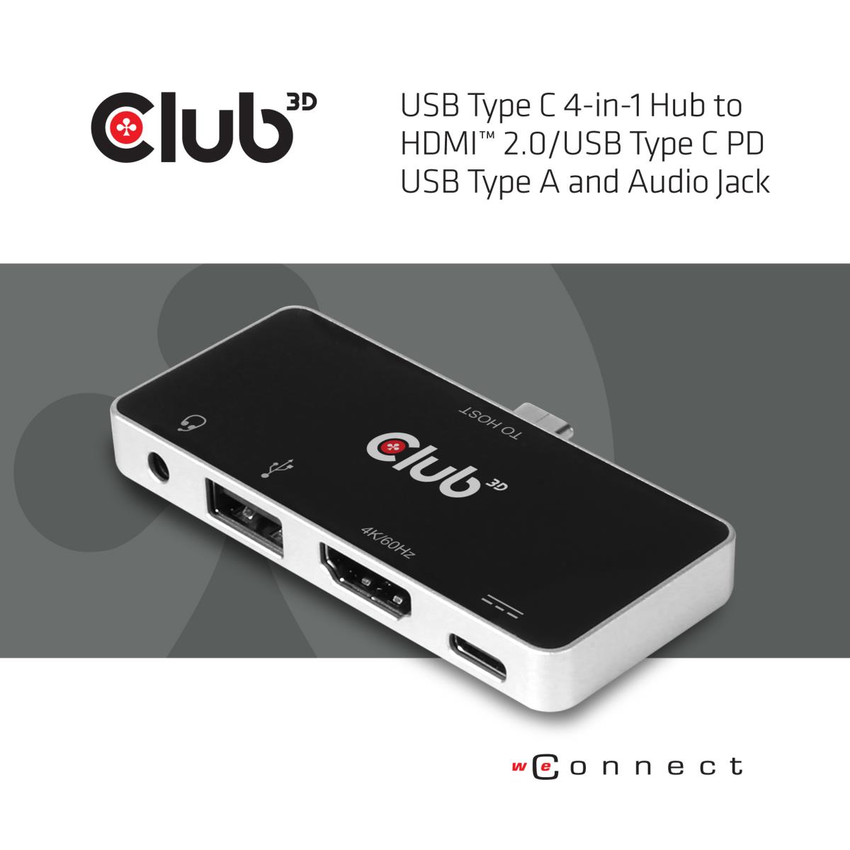 EU Product - Usb Typ C 4-in-1 Hub auf Hdmi 4K60Hz Pd A Audio - Cable - Audio/Multimedia thumbnail