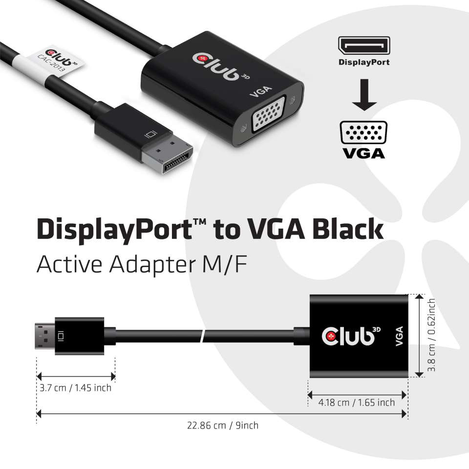 EU Product - Adapter DisplayPort> Vga* - Adapter - Digital/Display/Video thumbnail