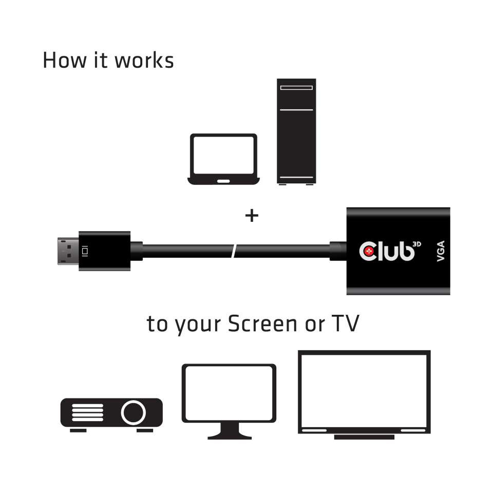 EU Product - Adapter DisplayPort> Vga* - Adapter - Digital/Display/Video thumbnail