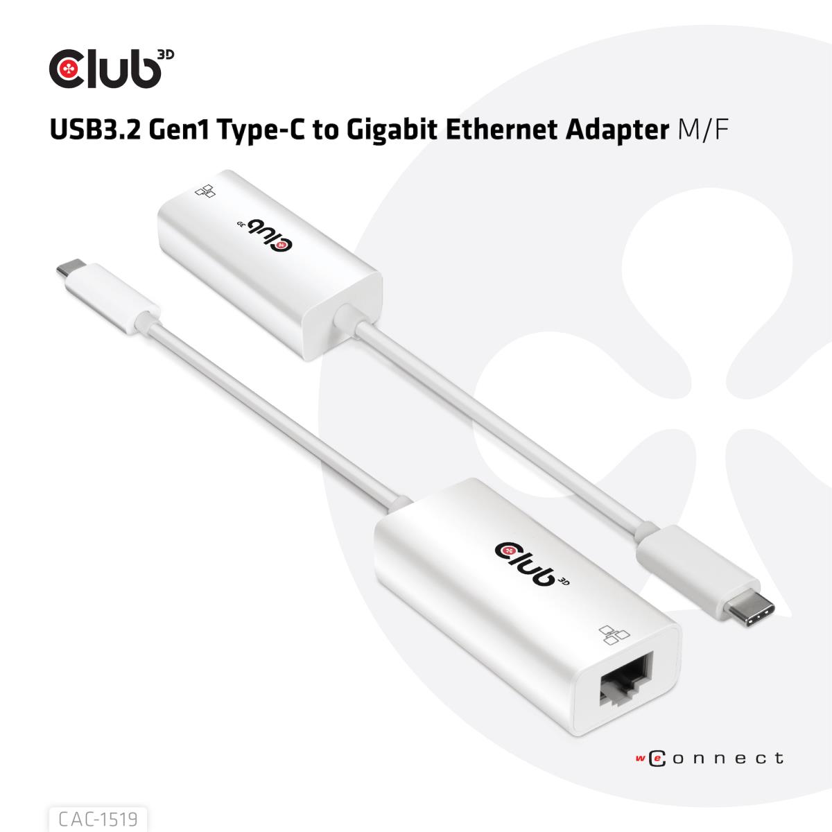 EU Product - Adapter USB 3.2 Typ C> RJ45 Gigabit LAN St/Bu retail - Adapter - Digital thumbnail