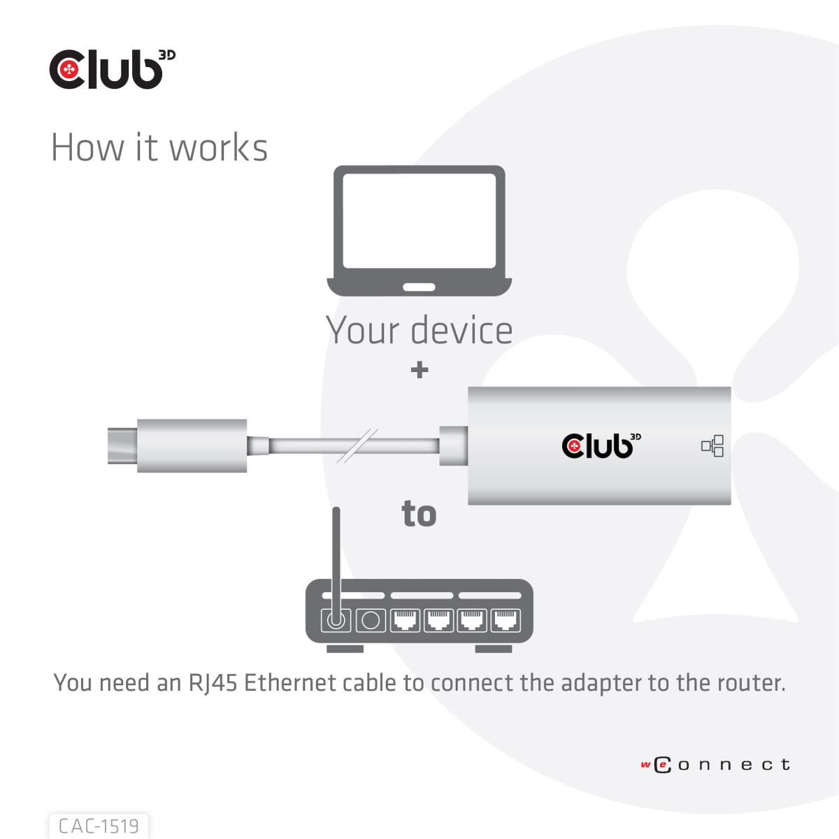 EU Product - Adapter USB 3.2 Typ C> RJ45 Gigabit LAN St/Bu retail - Adapter - Digital thumbnail