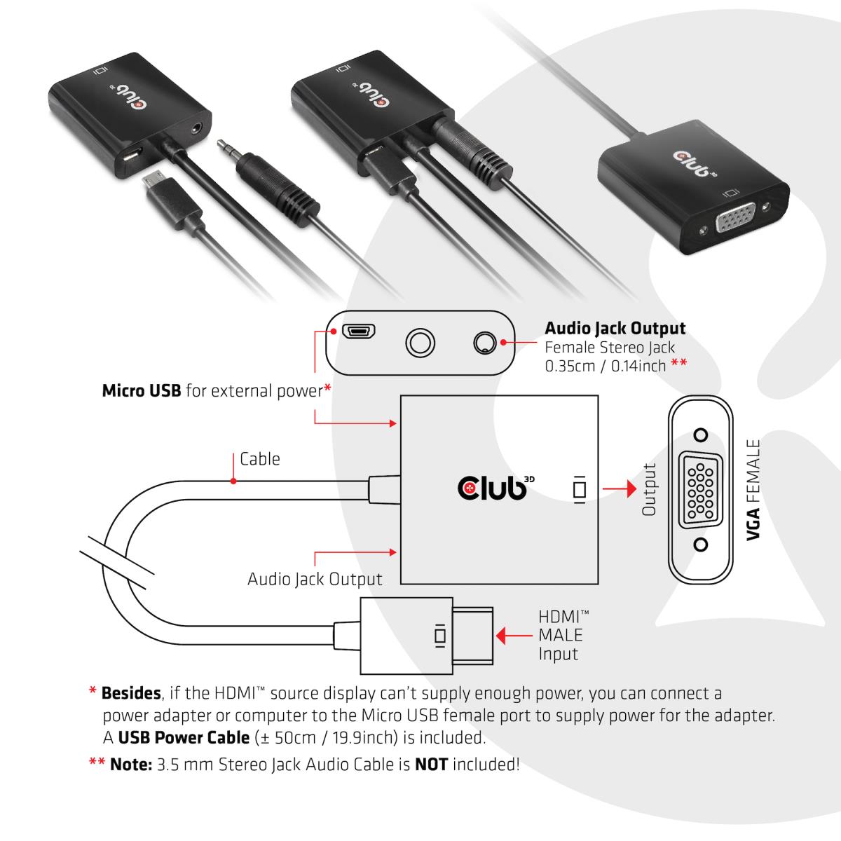 EU Product - Adapter Hdmi> Vga* - Adapter - Audio/Multimedia thumbnail