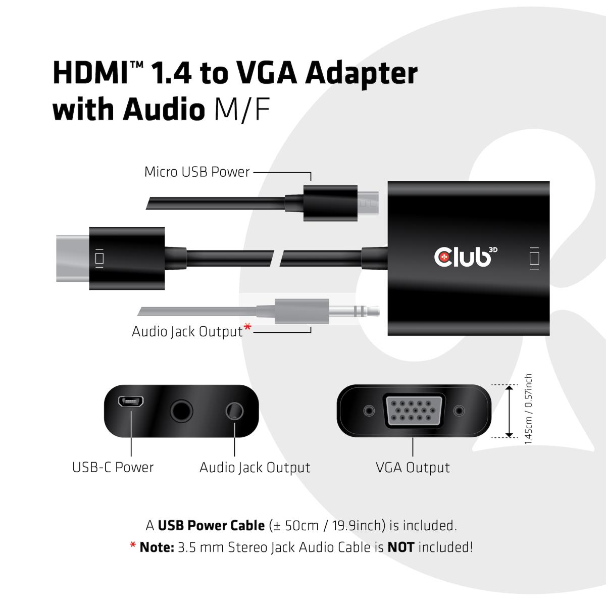 EU Product - Adapter Hdmi> Vga* - Adapter - Audio/Multimedia thumbnail