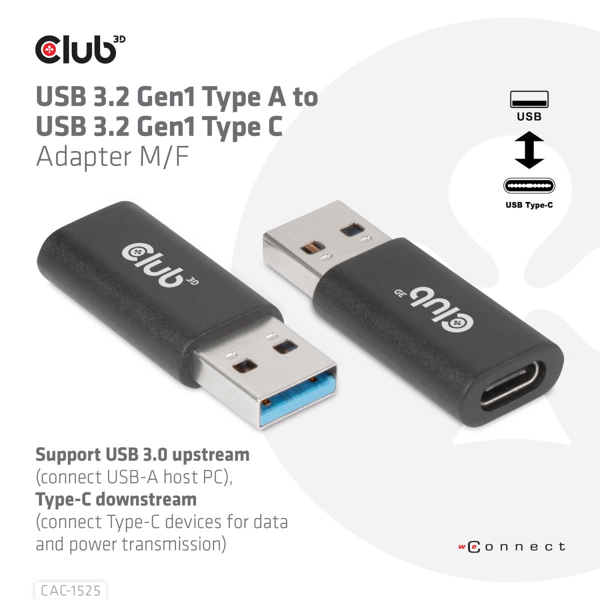 EU Product - Adapter Usb 3.2 Typ A<> 3.2 C St/Bu - Adapter - Digital thumbnail