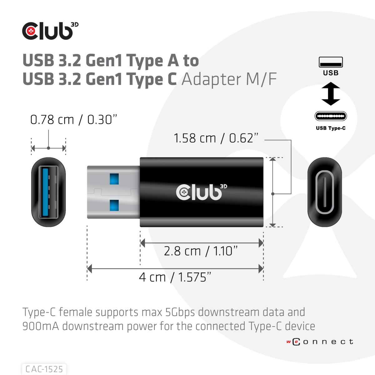 EU Product - Adapter Usb 3.2 Typ A<> 3.2 C St/Bu - Adapter - Digital thumbnail