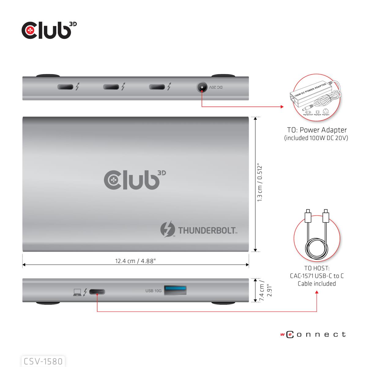 EU Product - Thunderbolt 4 Portable 5-in-1 Hub Smart Power Dockingstation thumbnail