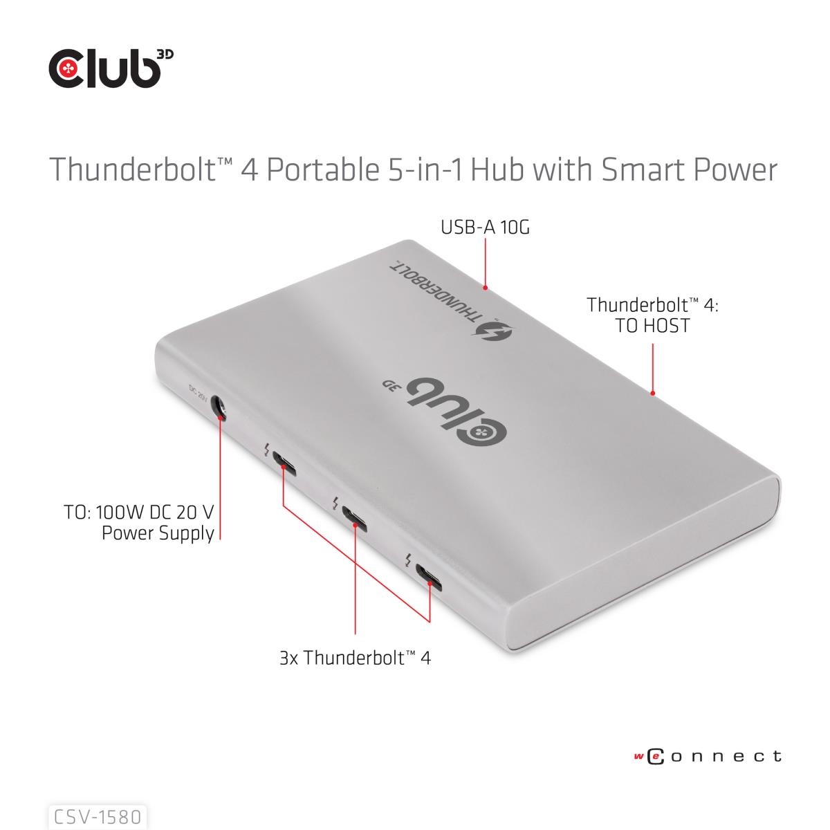 EU Product - Thunderbolt 4 Portable 5-in-1 Hub Smart Power Dockingstation thumbnail