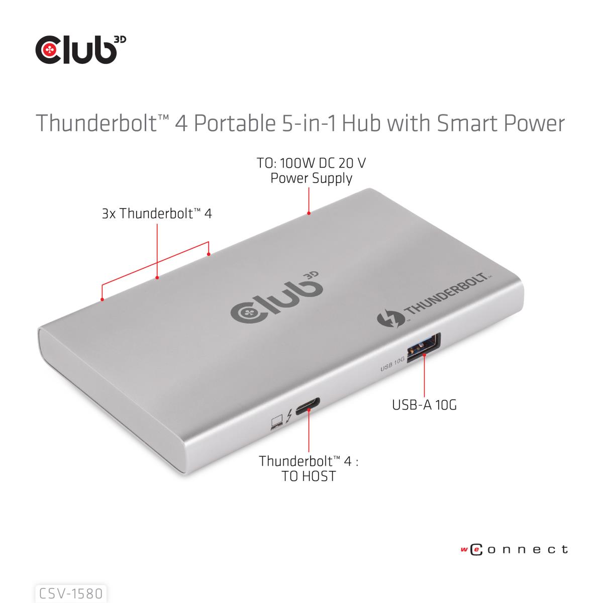 EU Product - Thunderbolt 4 Portable 5-in-1 Hub Smart Power Dockingstation thumbnail