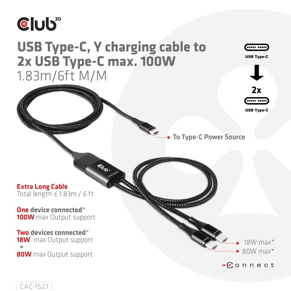EU Product - Ladekabel Usb Typ C> 2x 100W St/St retail - Cable - Digital thumbnail