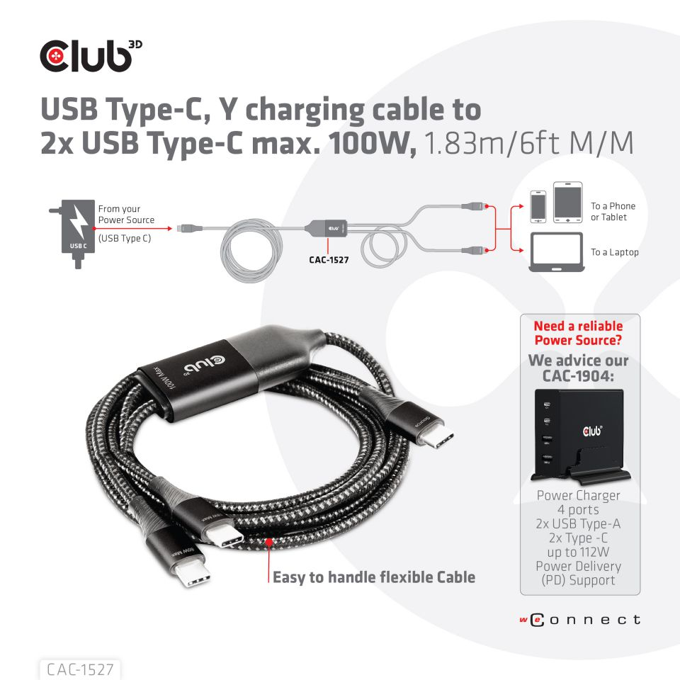 EU Product - Ladekabel Usb Typ C> 2x 100W St/St retail - Cable - Digital thumbnail