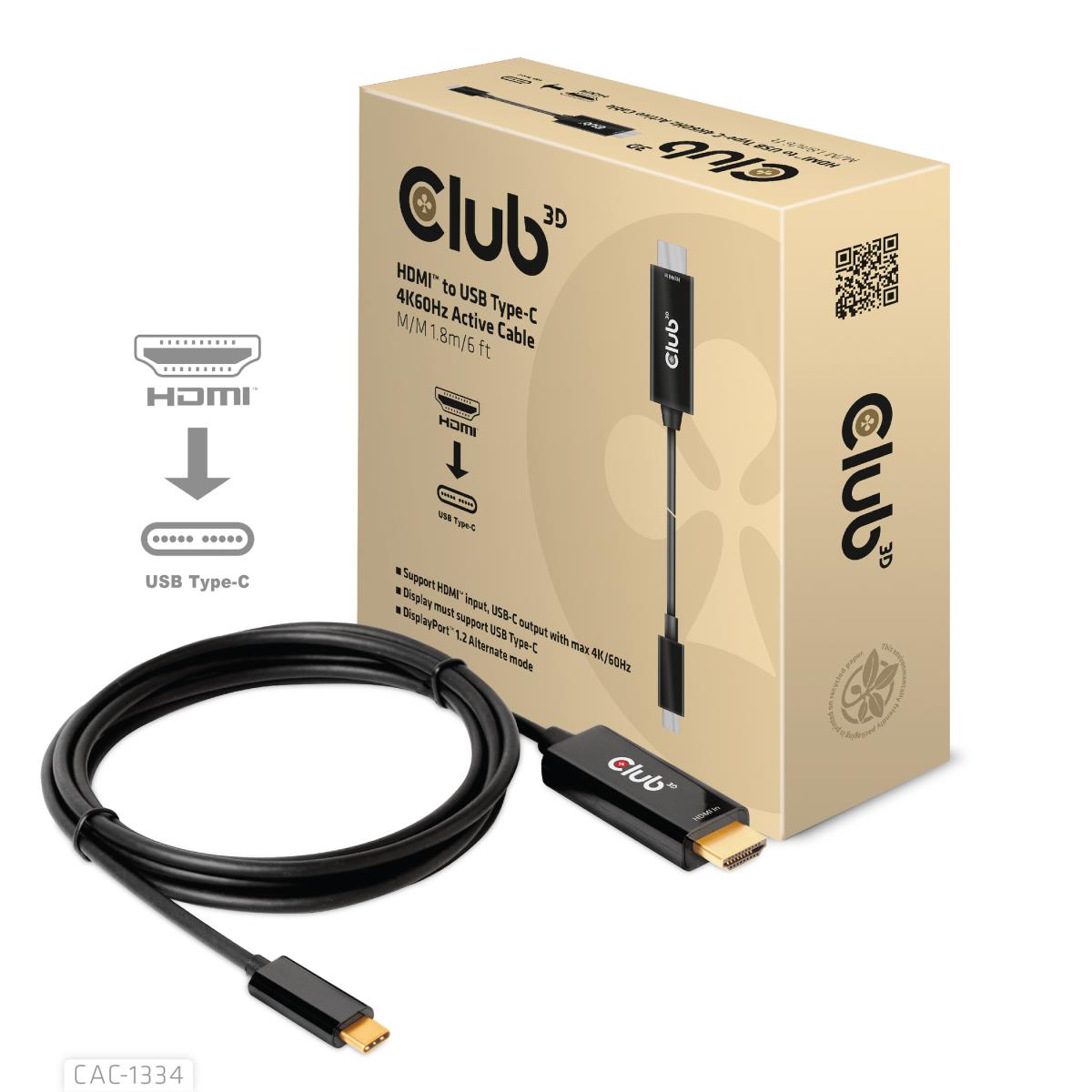 EU Product - Kabel Video Hdmi> Usb Typ C 4K60Hz St/St* - Cable - Digital thumbnail