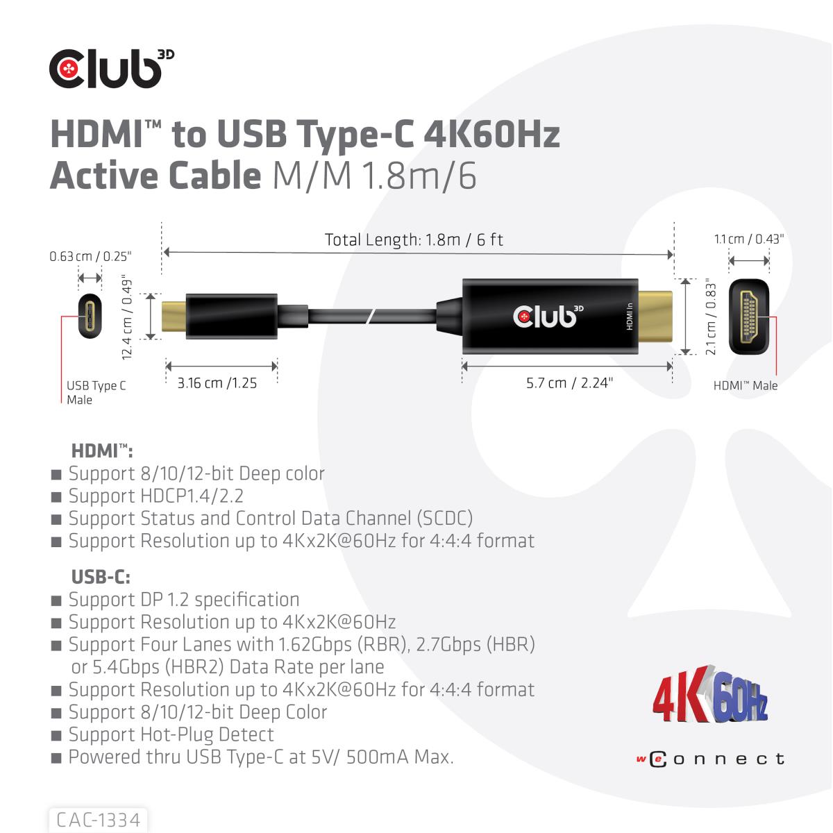 EU Product - Kabel Video Hdmi> Usb Typ C 4K60Hz St/St* - Cable - Digital thumbnail