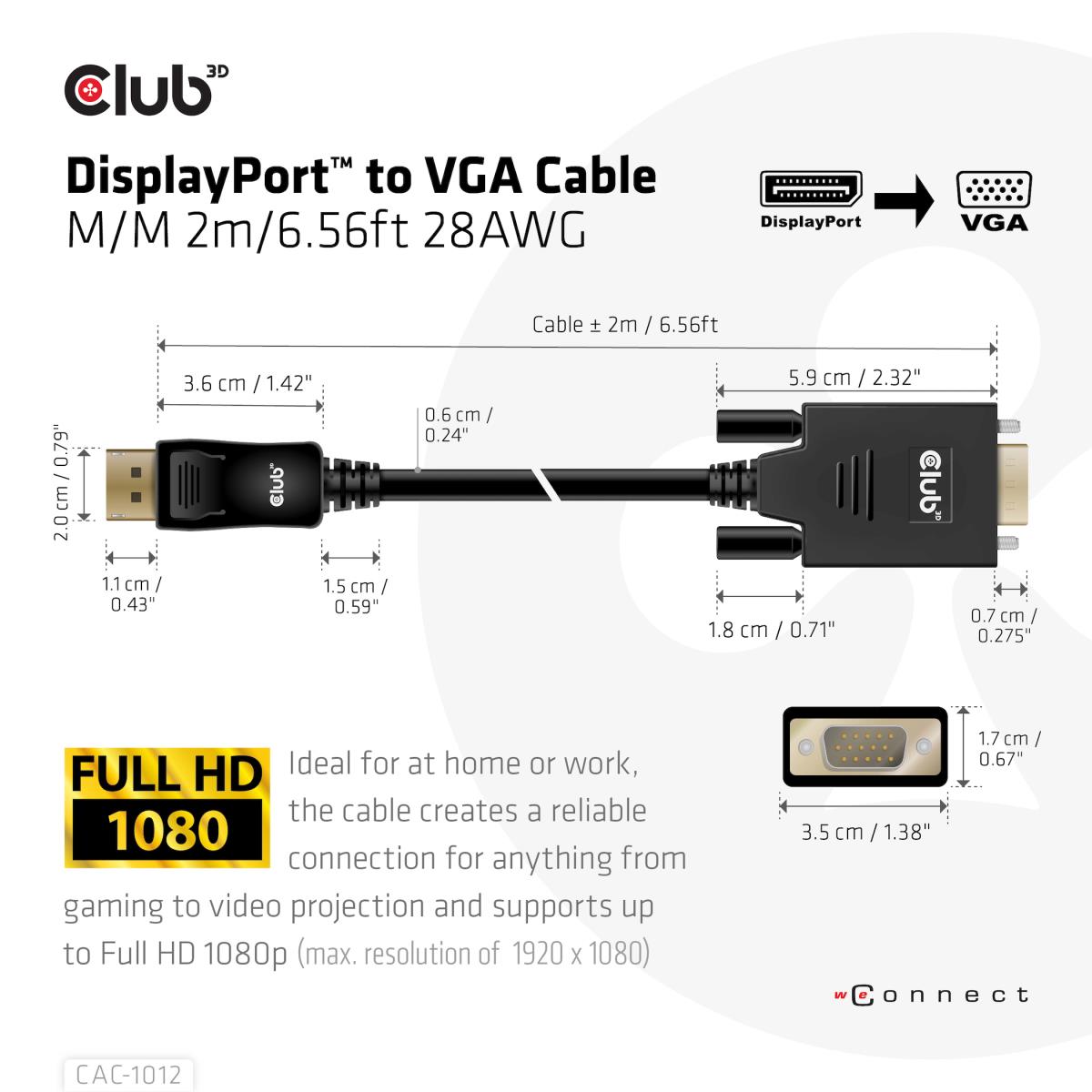 EU Product - Kabel DisplayPort> Vga St/St - Cable - Digital/Display/Video thumbnail