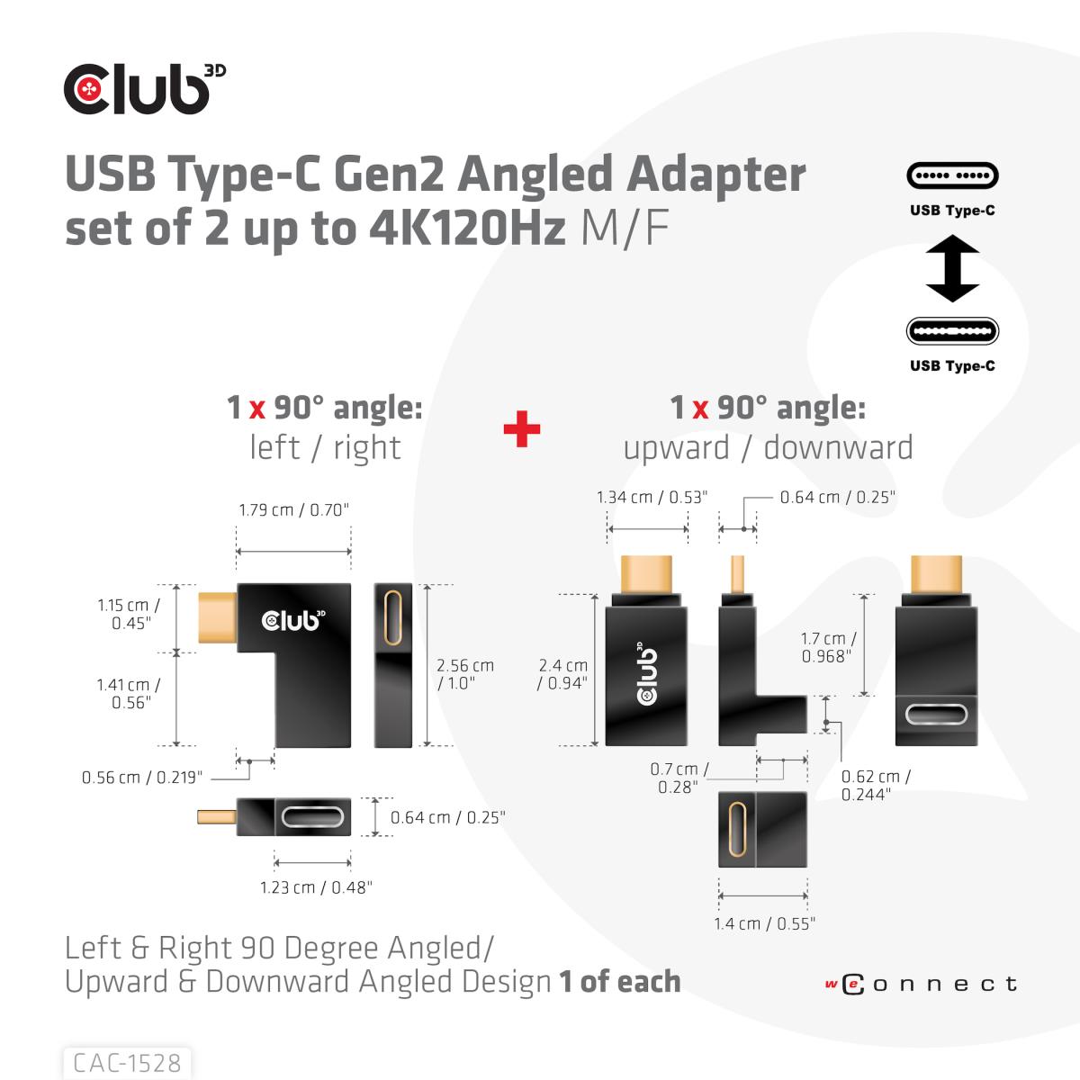 EU Product - Usb 3.2 Gen 1 Typ C - gewinkelte Adapter - Adapter - Digital thumbnail