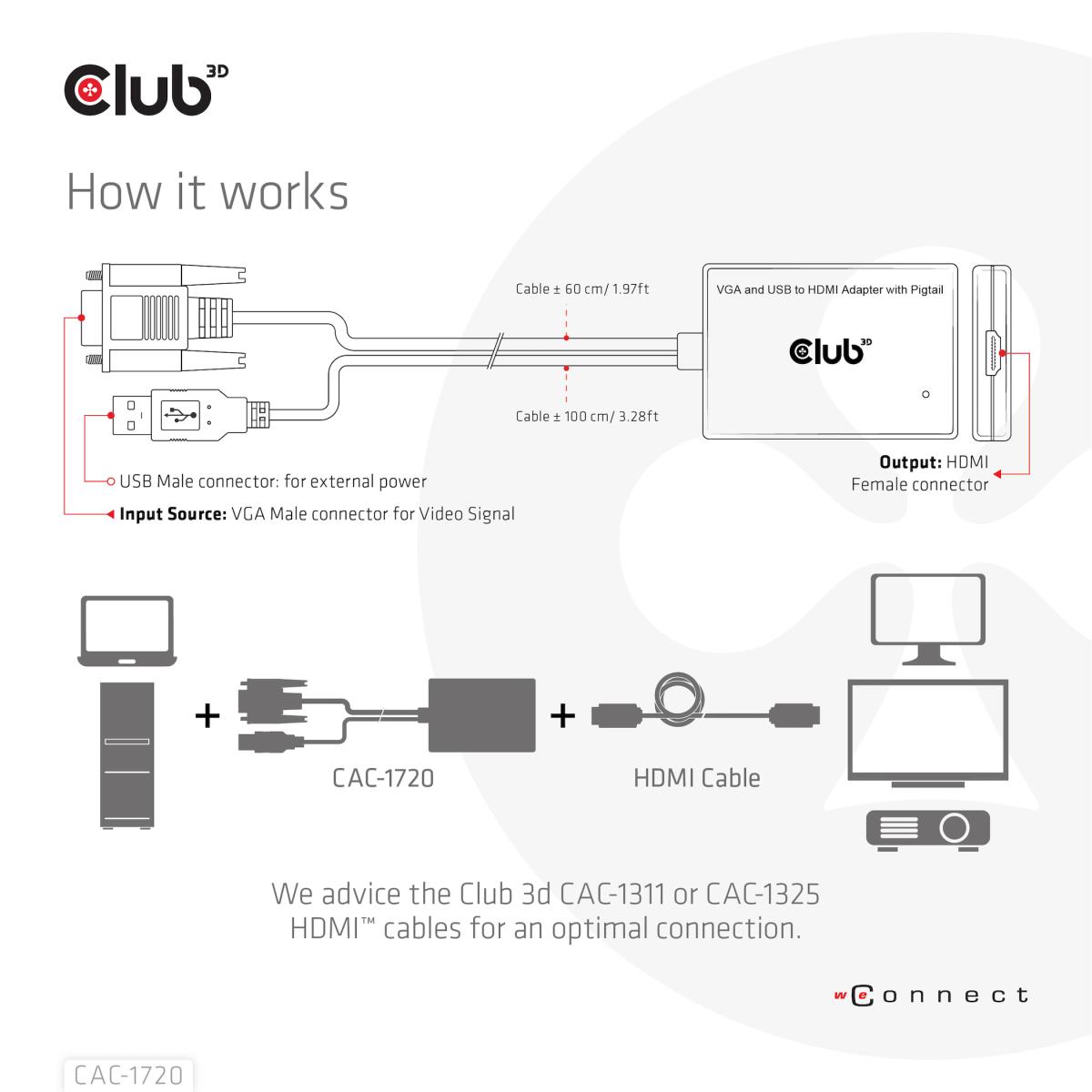 EU Product - Adapter Vga+ Usb-A> Hdmi - Adapter - Digital thumbnail