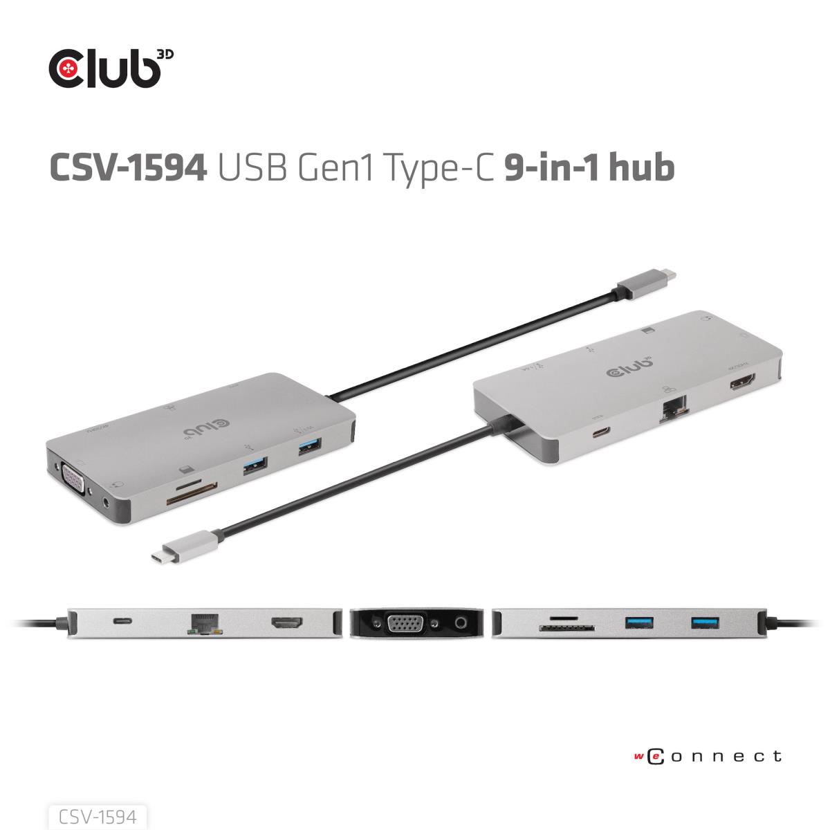 EU Product - Usb Gen 1 Type-C 9-in-1 Hub thumbnail
