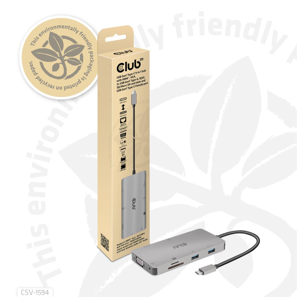 EU Product - Usb Gen 1 Type-C 9-in-1 Hub thumbnail