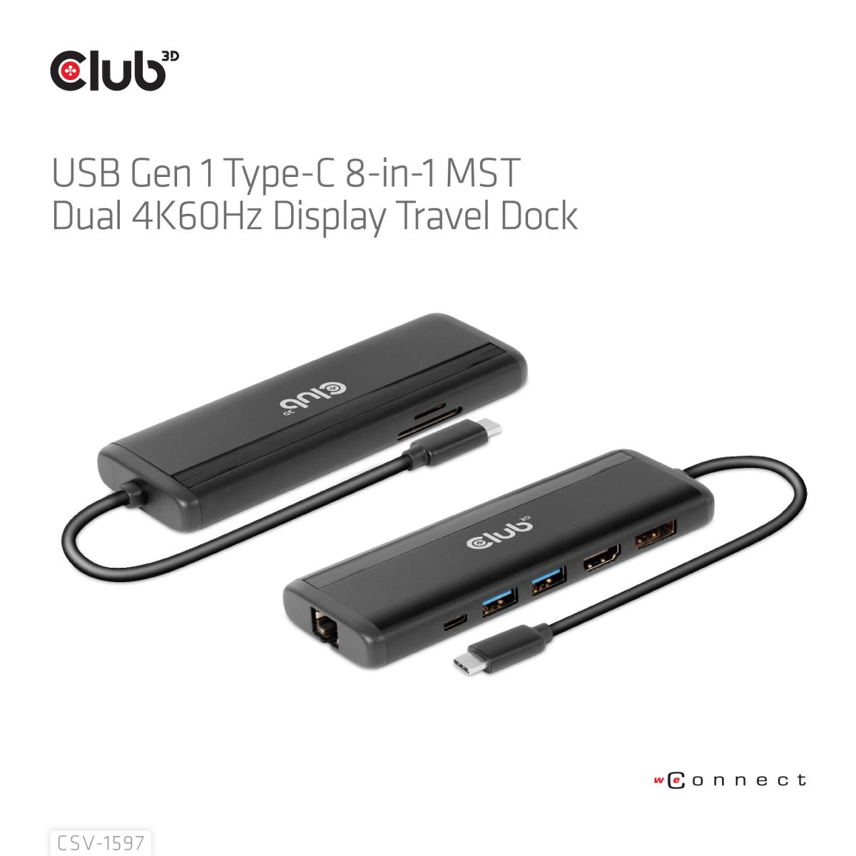 EU Product - Dockingstation - Usb Typ C 8-in-1 Mst Dual 4K60Hz thumbnail