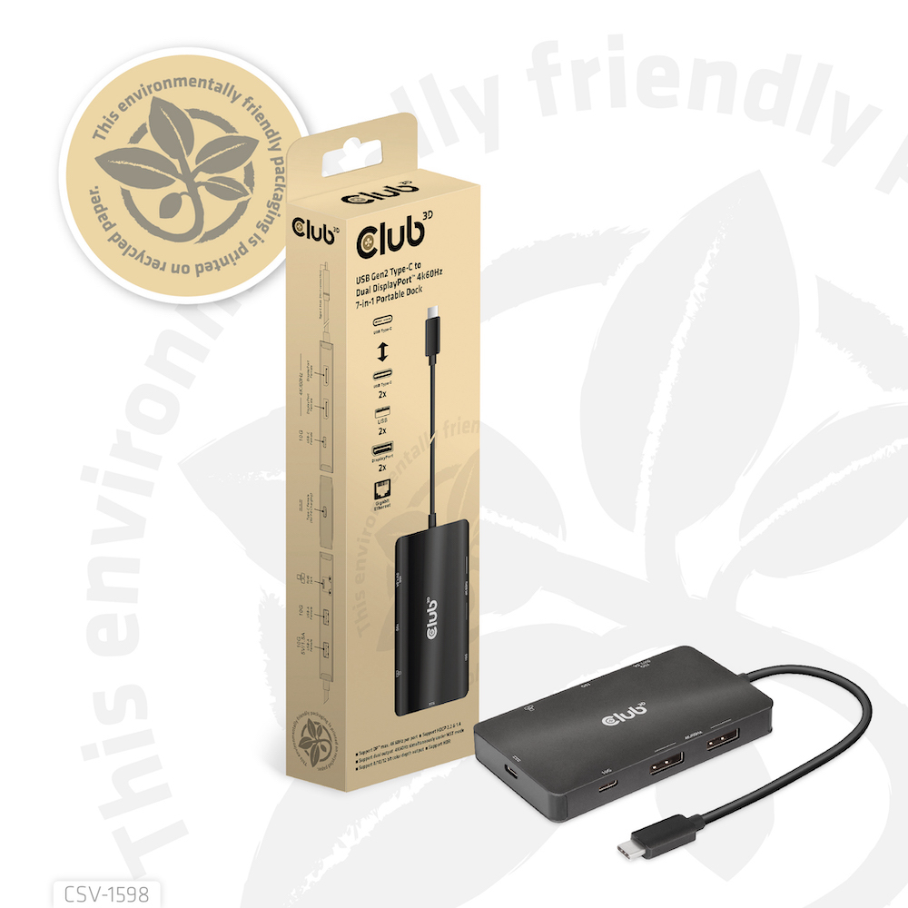 EU Product - Dockingstation - Usb Typ C Dual DisplayPort*schwarz* thumbnail