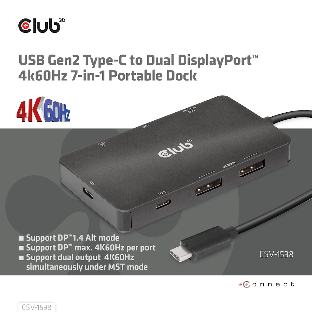 EU Product - Dockingstation - Usb Typ C Dual DisplayPort*schwarz* thumbnail