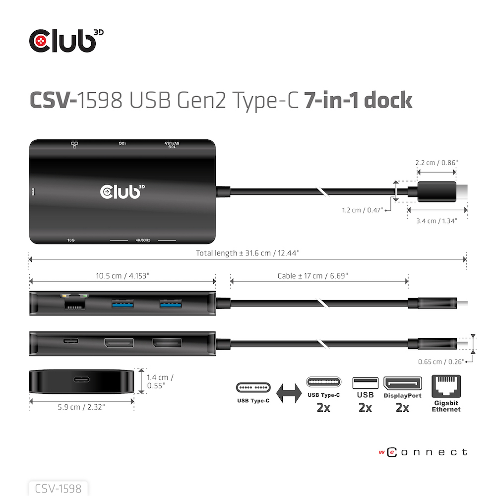 EU Product - Dockingstation - Usb Typ C Dual DisplayPort*schwarz* thumbnail