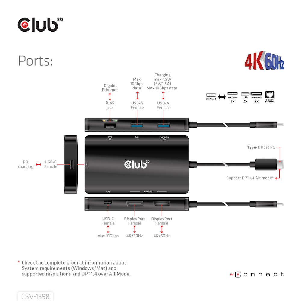 EU Product - Dockingstation - Usb Typ C Dual DisplayPort*schwarz* thumbnail