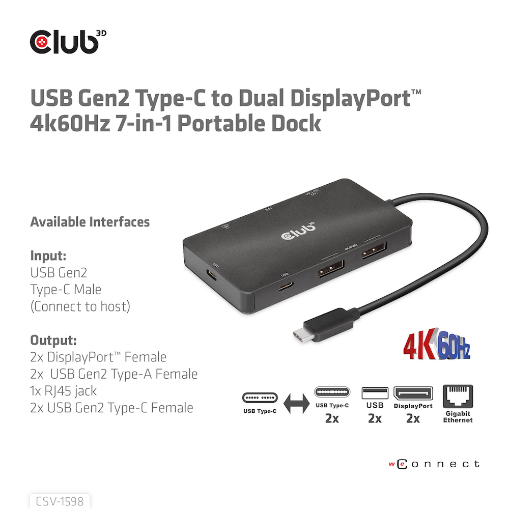 EU Product - Dockingstation - Usb Typ C Dual DisplayPort*schwarz* thumbnail