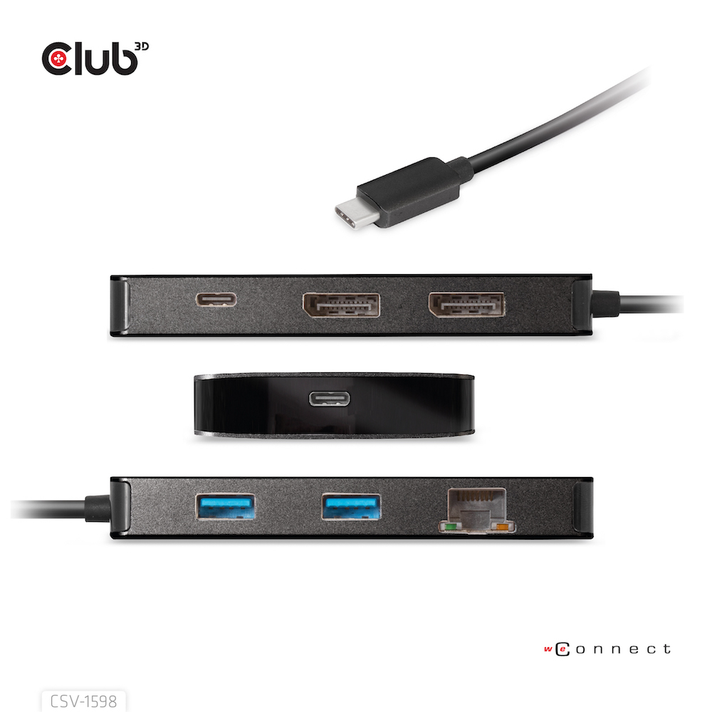EU Product - Dockingstation - Usb Typ C Dual DisplayPort*schwarz* thumbnail