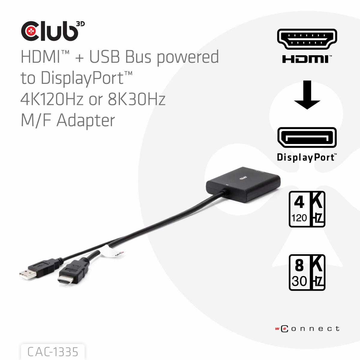 EU Product - Adapter Hdmi> DisplayPort** 4K120Hz aktiv - Adapter - Digital thumbnail