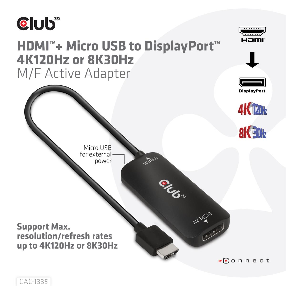EU Product - Adapter Hdmi> DisplayPort** 4K120Hz aktiv - Adapter - Digital thumbnail