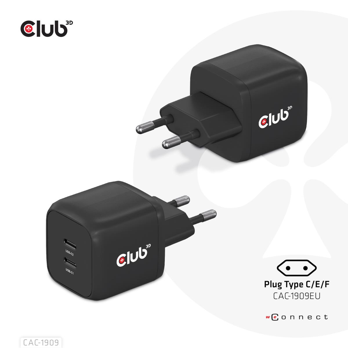 EU Product - Ladegert 2xUSB Typ C PD 45W GaN retail - Charger thumbnail