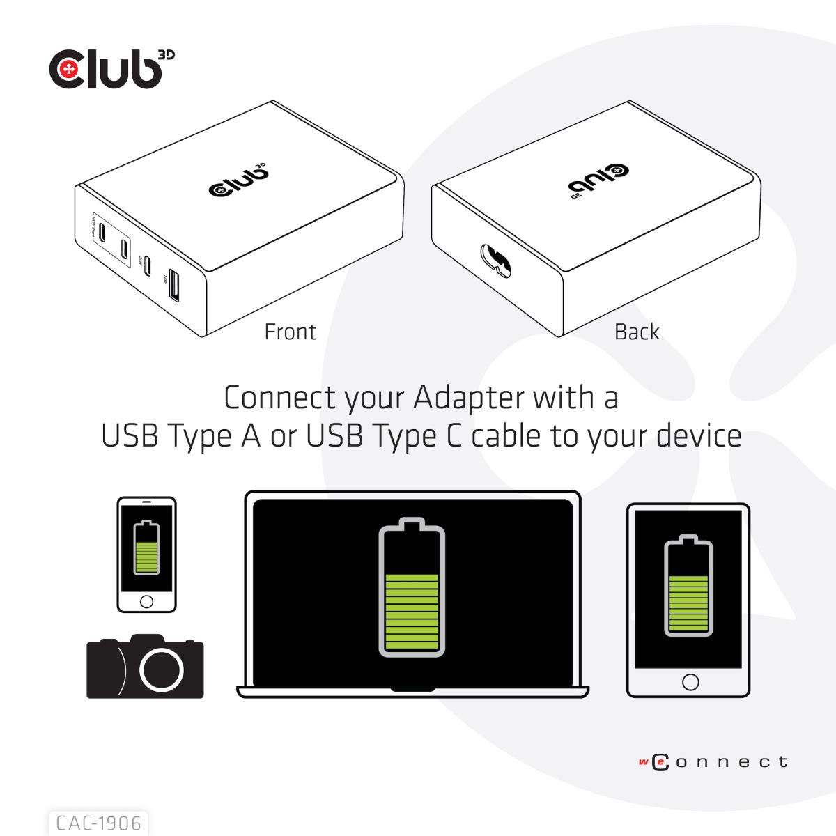 EU Product - Ladegert 3xUSB Typ C 1xUSB A PD - Power Supply - 132 W thumbnail