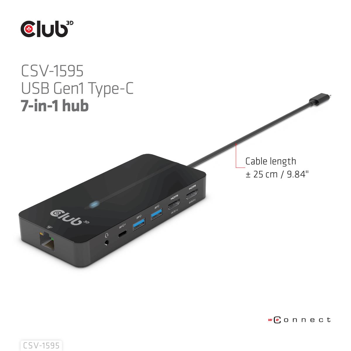 EU Product - Usb Gen 1 Typ-C 7in1 Hub 2x Hdmi Gen1 Typ-A 1x RJ45 100 thumbnail