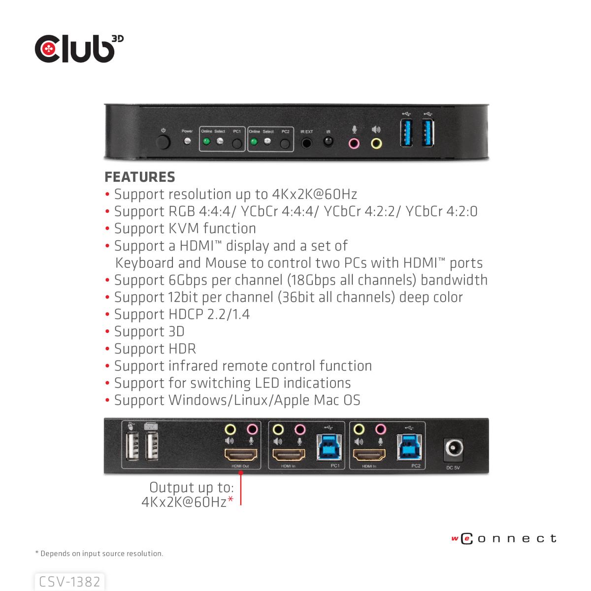 EU Product - Hdmi Kvm Switch 4K60Hz - Kvm Switch - 2-port thumbnail