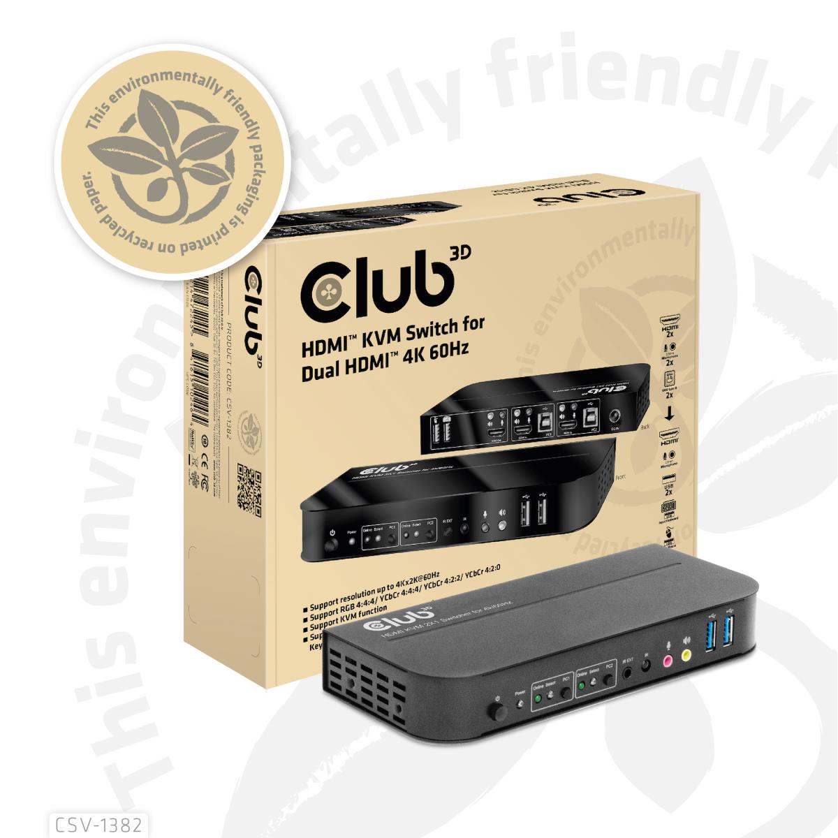 EU Product - Hdmi Kvm Switch 4K60Hz - Kvm Switch - 2-port thumbnail