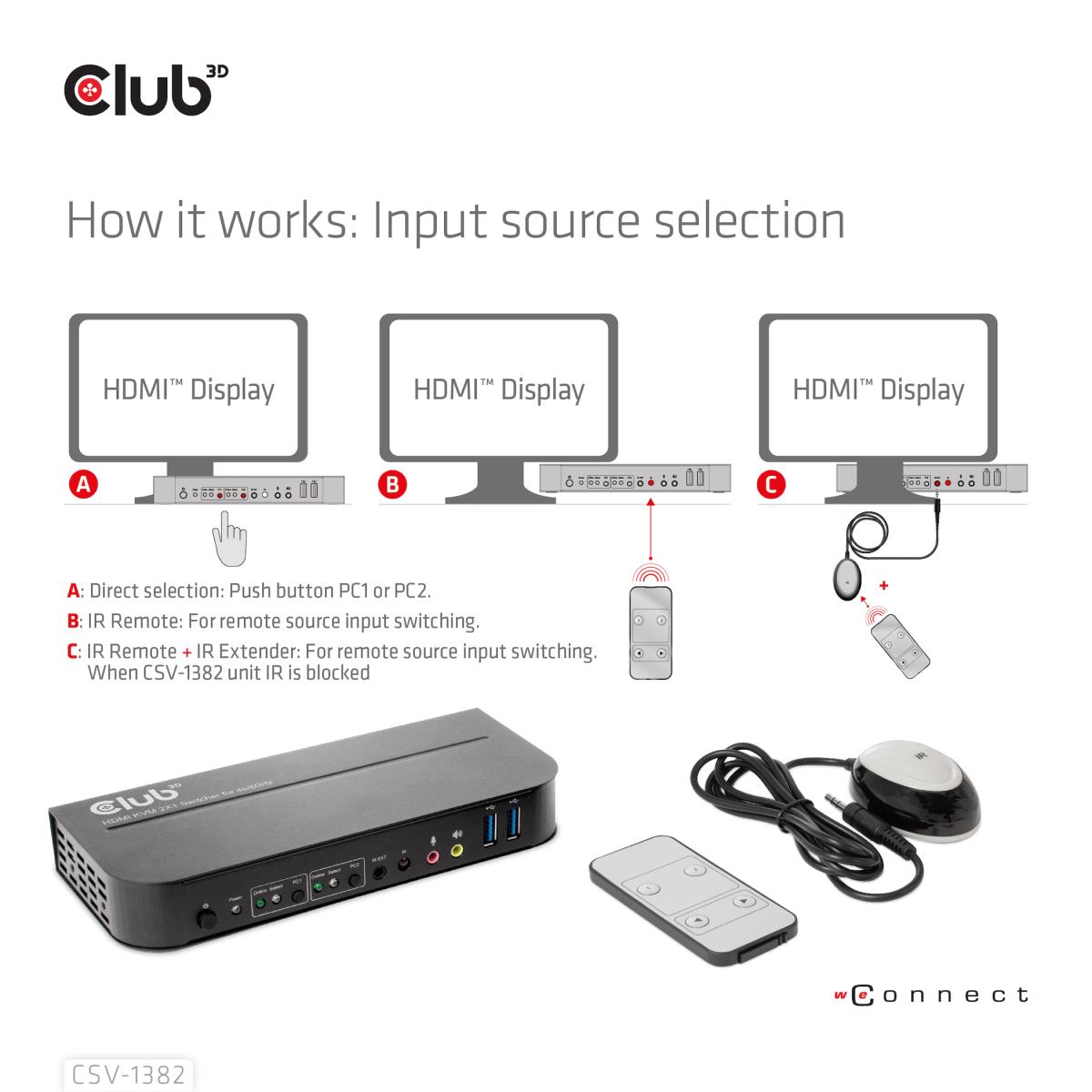 EU Product - Hdmi Kvm Switch 4K60Hz - Kvm Switch - 2-port thumbnail