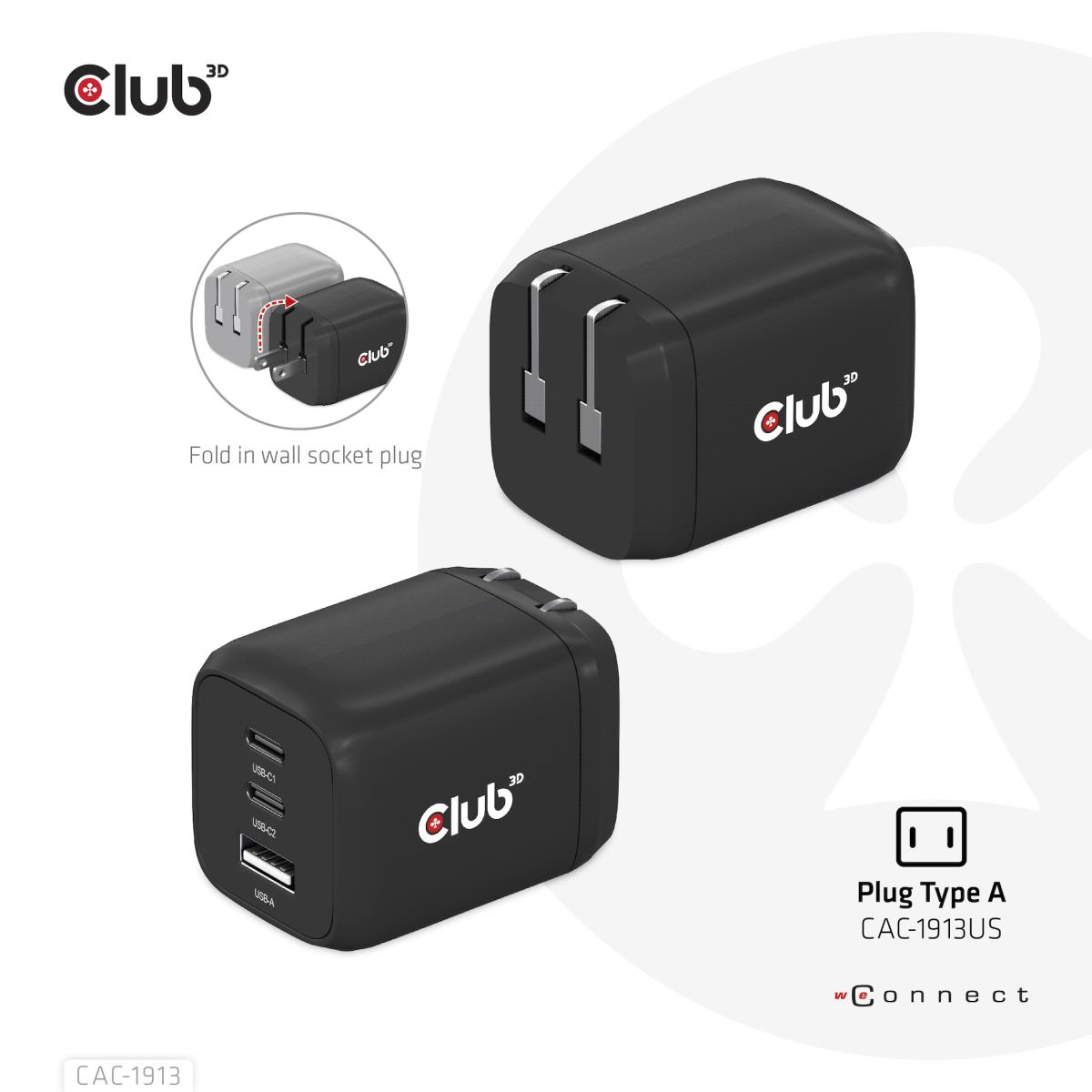 EU Product - Ladegert 2xUSB Typ C 1xUSB A PD 65W GaN retail thumbnail
