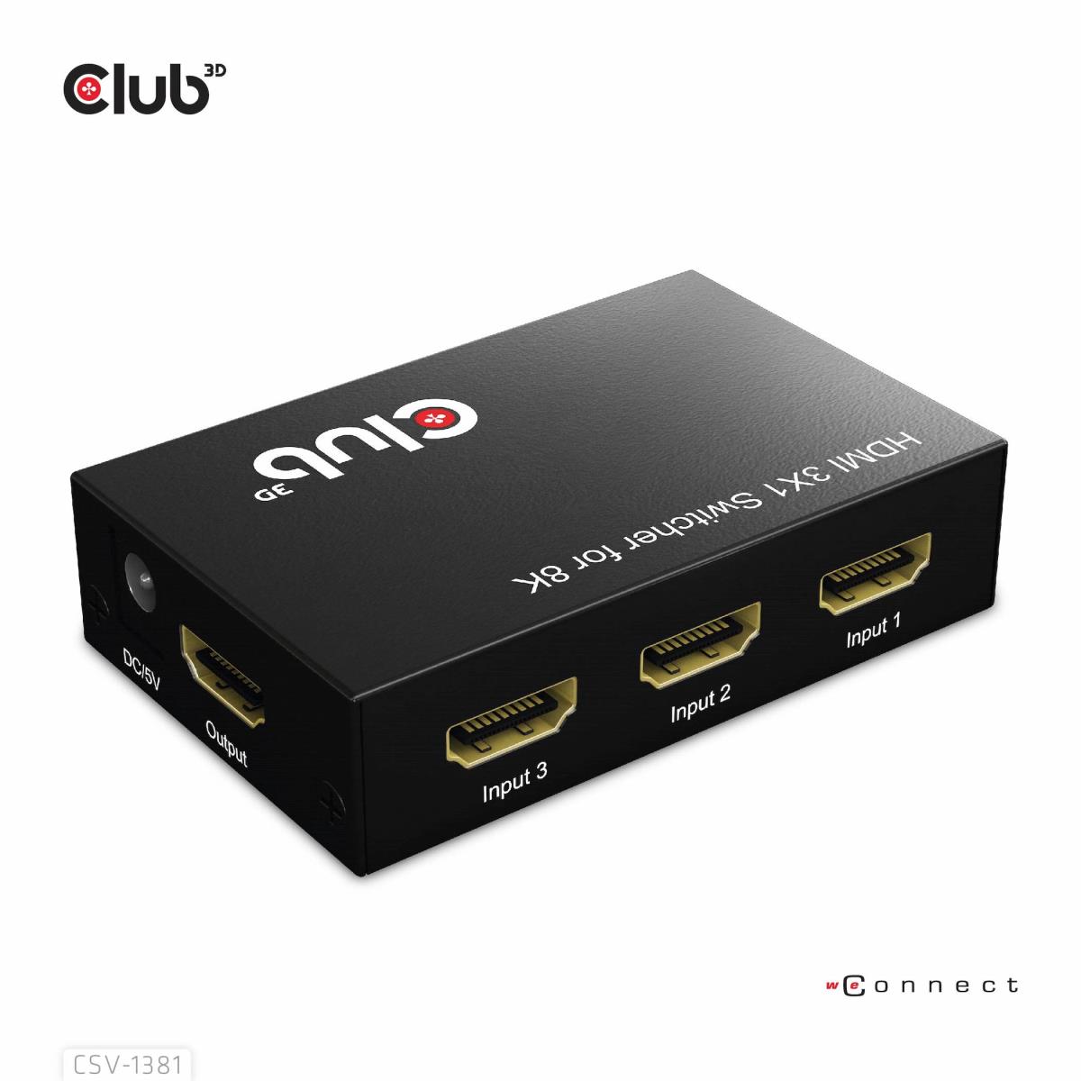 EU Product - 3 to 1 Hdmi 8K60Hz Switch - Digital/Display/Video - 2 m thumbnail