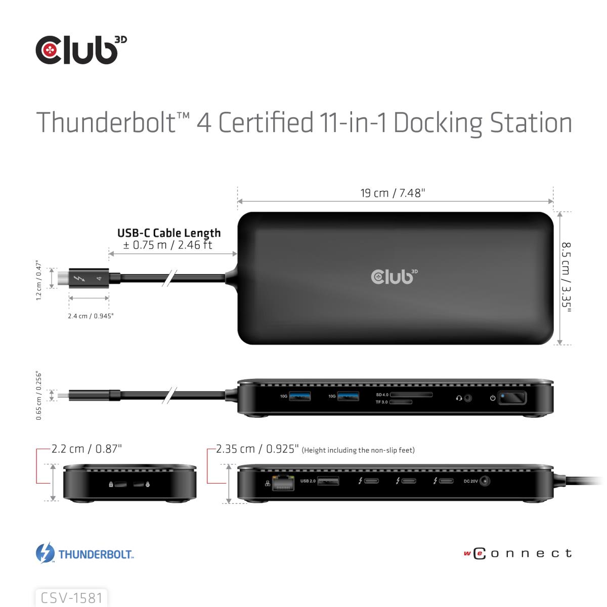 EU Product - Dockingstation Thunderbolt 4 11-in-1 zert. 40Gbps 8K30hz/4K60Hz thumbnail