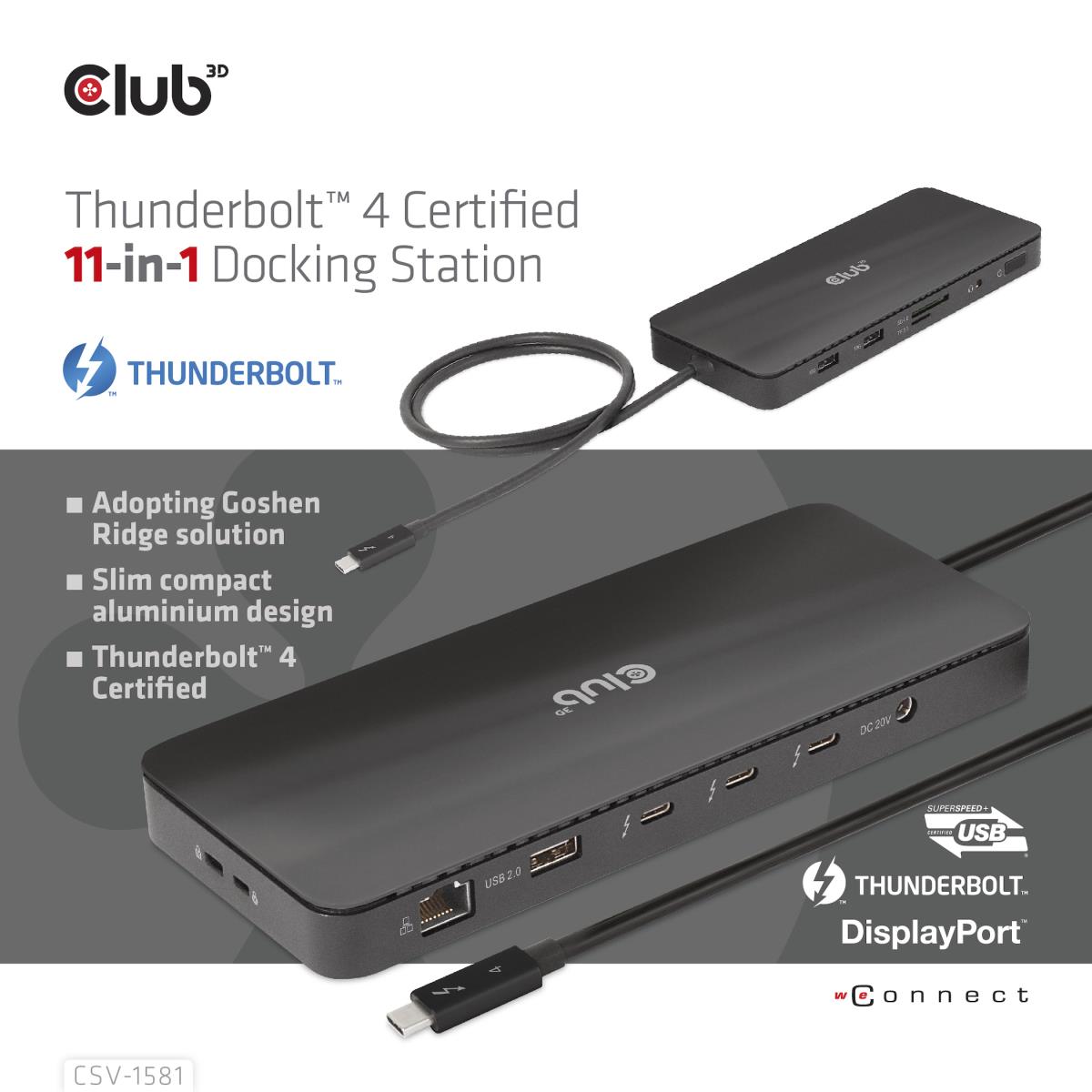 EU Product - Dockingstation Thunderbolt 4 11-in-1 zert. 40Gbps 8K30hz/4K60Hz thumbnail