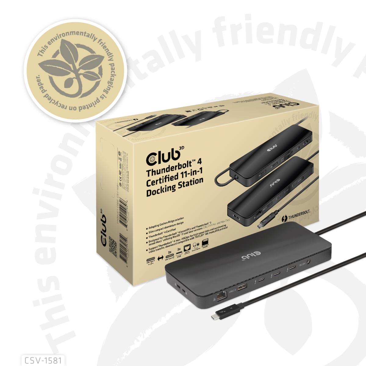 EU Product - Dockingstation Thunderbolt 4 11-in-1 zert. 40Gbps 8K30hz/4K60Hz thumbnail