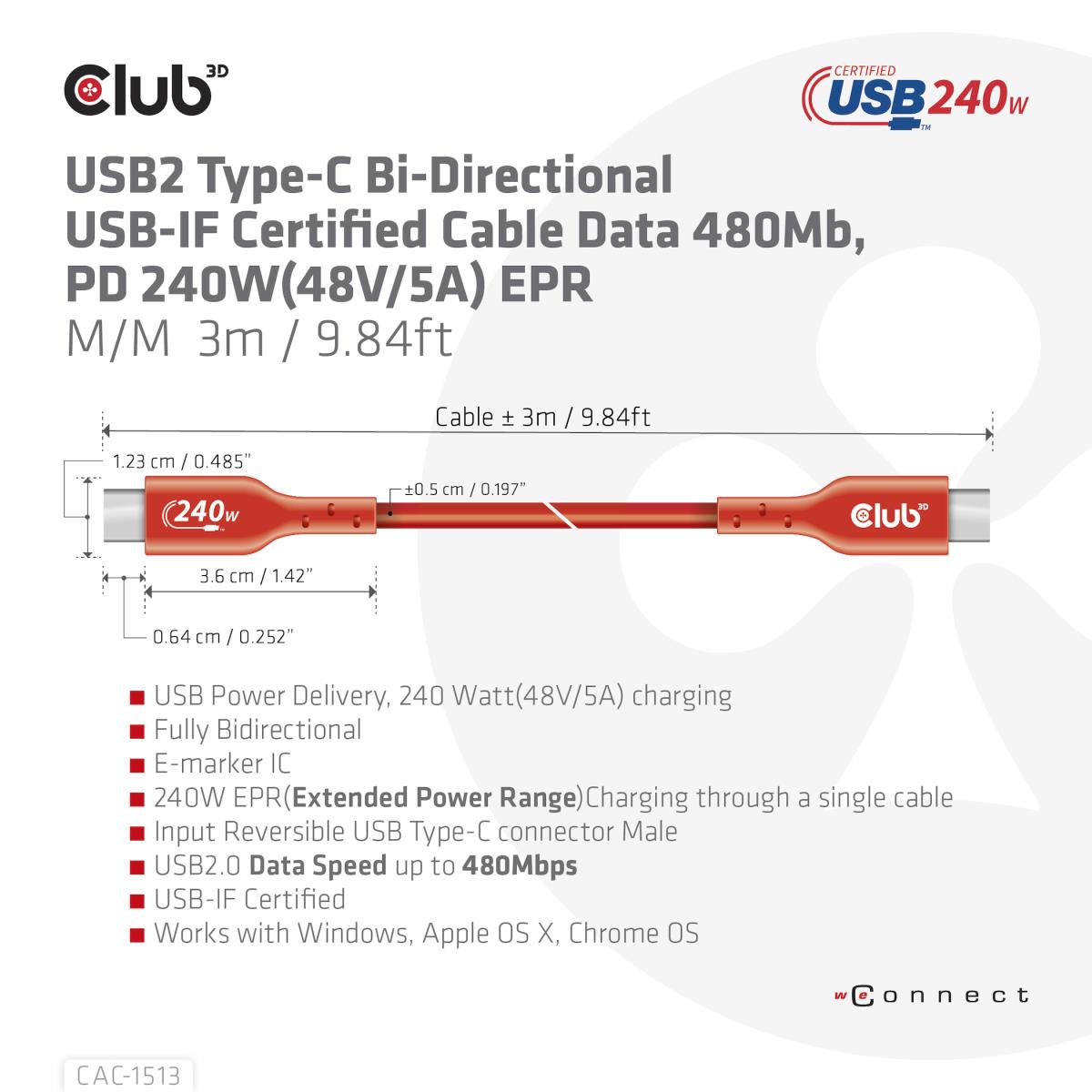 EU Product - Kabel Usb 2 Typ C PD 240W 480Mb - Cable - Digital thumbnail