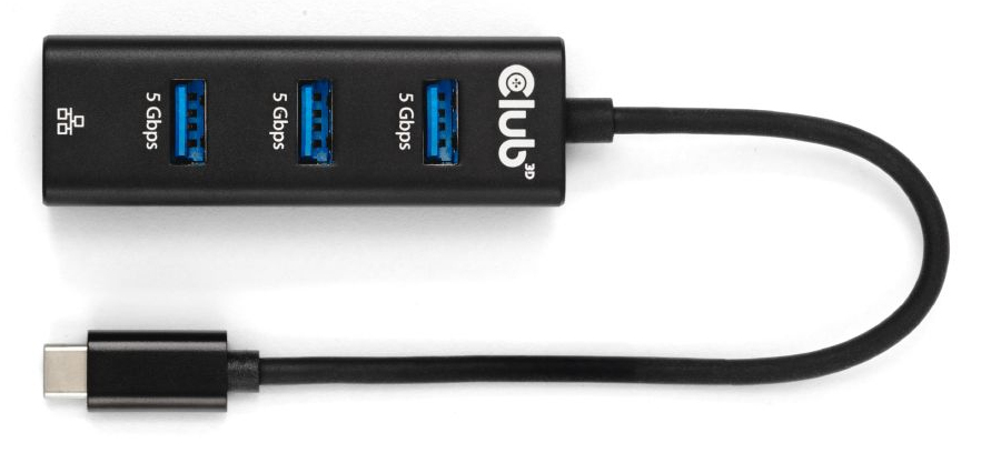 EU Product - Usb Typ-C 3.2 Gen1 auf 3 Port Typ-A Hub mit Gigabit thumbnail