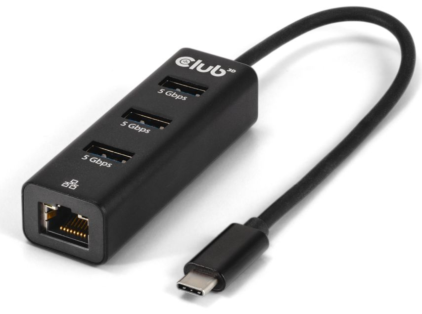 EU Product - Usb Typ-C 3.2 Gen1 auf 3 Port Typ-A Hub mit Gigabit thumbnail