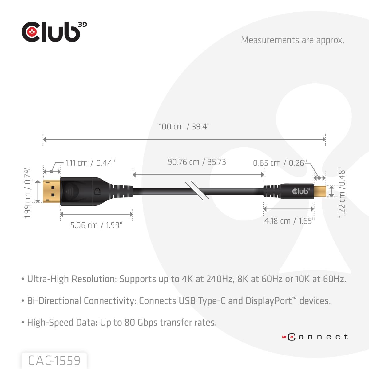 EU Product - Kabel USB Typ C St> DisplayPort 2.1 - Cable - Digital thumbnail