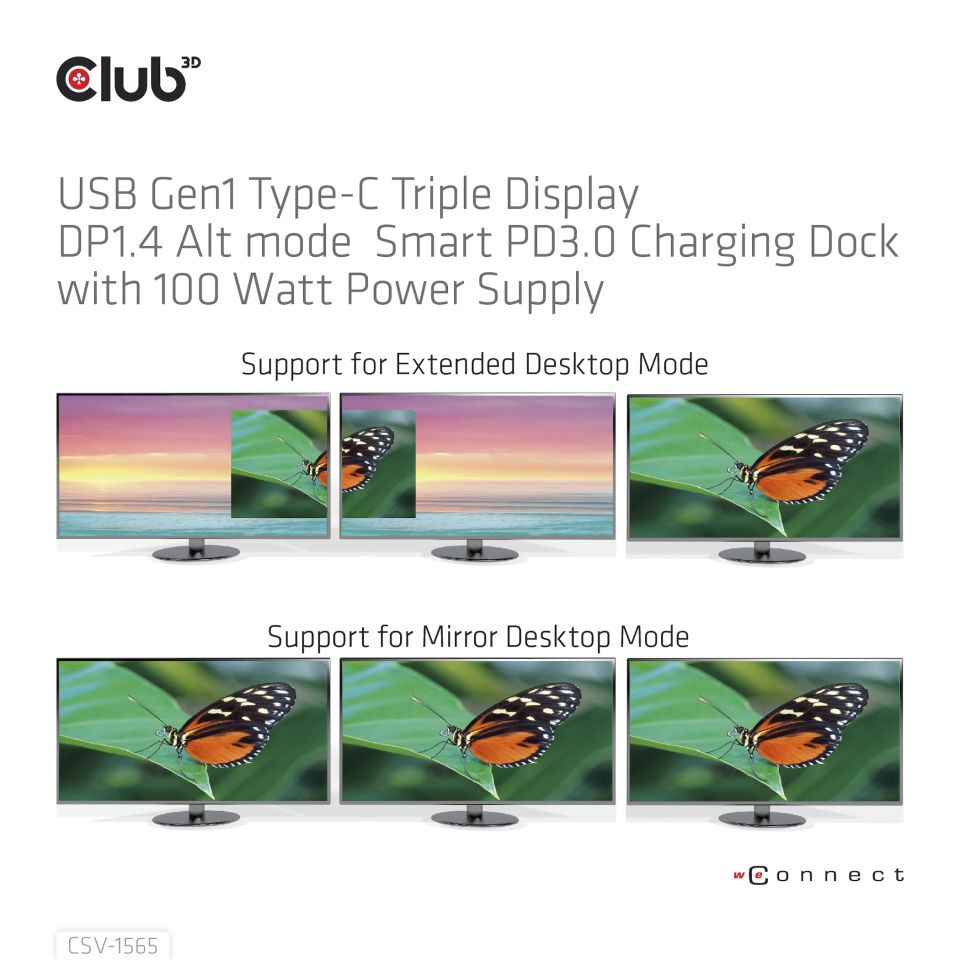 EU Product - Usb Gen1 Type-C Triple Display Dp1.4 Alt mode Smart PD3.0 Charging Dock with 100 thumbnail